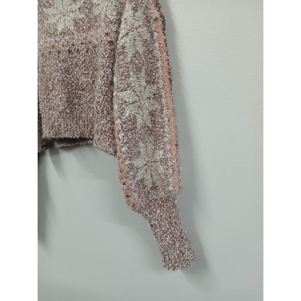 Free People Snowflake Pullover cropped sweater size medium - Picture 7 of 9